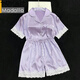 Pyjamas de soie à glace modale pour les femmes avec des filles de style en dentelle en dentelle peut porter des vêtements à domicile en deux pièces décontractés et confortables wlw9227 # m [80-100jin suggérés [Jin est égal à 0,5 kg]]]