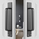 Shantoulin Village Invisible Door Handle Handle Wardrobe Door Bathroom No Punch Self-adhesive Glass Door Handle Wooden Door Open-mounted Single-sided Handle 6629-Magne 128 Screws + No-spike glue