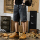 
Yiling Yibei's new American casual denim shorts men's summer loose large size versatile five-point pants 9926 blue 28 suitable for 90-105 Jin [Jin equals 0.5 kg]