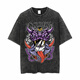 
Jiuvia Harajuku Street Clothing Wash Naruto Anime T-shirt Naruto Cotton Men Summer Short Sleeve Retro Aged T B1421 Wash Black S