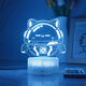 Qichun new egg zi party peripheral atmosphere lights Baker-shaped colorful night lights to give children birthday gifts 3899-9 Dongdong sheep 3 colors (3 kinds of white lights) with switch USB socket