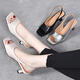 KIDS Red Dragonfly Summer New Mid-heel Square-toe Open-toe Sandals for Women Simple Little Heeled Fish Mouth Shoes Versatile Fashion Trendy Bee White 35