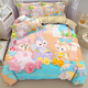 Disney (Disney) Neues hochwertiges Kinderbett vierteilige hautfreundliche und weiche Vier-Saison-Drei-teilige Set für Schüler 3884V Blattstil 1,5 Bett Quilt Cover 150*200 Vier-teiliges Set