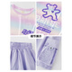 FIDQIOG Girls Summer Quick Dry Sports Set 2025 New Thin Two-Piece Set 9922 Pure Cotton White + 18442 Pure Cotton Purple 120 cm
