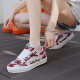 Lightning x Storm Picasso Pinturas Co-Branded Xiaoxiangfeng Women's Shoes Women Lightning Bread Bread Pareja Cabina deportiva Zapatos Men y mujeres D6227 Cherry Red 42
