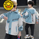 G.DUCKKIDS品牌童装男童秋装8新款外套中大童9春秋季10男孩帅气风衣13岁儿童 6627 加绒加厚冬装外套 黑色 120