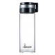 Copa de vidrio de Heenoor en una sola capa espesada en el aire libre de hombres de gran capacidad portátil de copa portátil Copa de té Portable Lifting Style-695ml-Varge Capacidad con malla de filtro