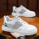 Steffie Love Herrenschuhe, Sommer vielseitige lässige trendige Markenschuhe, Herren-Internet-Promi-Junior High School-Schüler Sporthöhe, die kleine weiße trendige Schuhe 9195 White 39 Sports erhöhen.