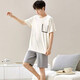 Luechmen Pyjama Herren Sommer-Lose und Shorts sowie ein großer dünner Sommeranzug tragen l [Craft 6623 Herren-Hausanzug L [Vorgeschlagen 95-120 Jin [Jin ist 0,5 kg]]