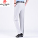 Pierre Cardin Summer le pantalon masculin d'âge moyen Mulberry Silk Silk High Wistr Casual Loose Pantal