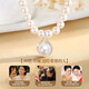 China Gold (CHINA GOLD) Light Luxury Freshwater Pearl Necklace Women's Fashion Jewelry Pendant Birthday Gift for Girlfriend and Wife Wedding Anniversary Freeze Pearl Necklace - Jingsuda