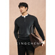 ZINGCHEN machine washable cotton cashmere ZINGCHEN Henry collar knitted sweater men's autumn and winter black bottoming sweater dark gray L