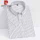 Pier Cardinxia Neues kurzärmeliges Stretch Black Vertikal gestreiftes Hemd Männer Business Button Collar Free One Ice Mercerized Slim, halbärmelige Hemd Nadel Pink D829 Kurzärärmig m 38