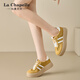 
La Chapelle women's shoes summer versatile lightweight training shoes classic soft sole shoes for women 66-02 yellow-mesh 38