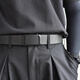 Feikawei Cinturón de hebilla automático para hombres Cinturón de hebilla informal Cinturón de trenza perezosa Cinturón militar para hombres Nylon Tactical Students [Gray] Hebilla automática 120*3.3cm