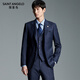 
Announcement bird suit men's autumn style men's business formal suit fashionable urban suit trousers suit men's blue floral yarn base inlaid with brown stripes 48 B (175/100) /Please note the waistline or pants