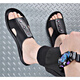 Nosskiss International Luxury Brand Herrenschuhe und Pantoffeln High-End-Sandalen für Männer bequeme, rutschfeste Flops modisch und vielseitig Strand Drag Black [Markengeschenkbox] 40