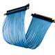 Yue Changsheng PCIE4.0X16 GPU graphics card extension cable AI server loose wire silver-plated adapter cable single independent 16AB4 loose wire blue 30cm