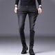 Jiumu Wang Qiu Plus Velvet Jeans für Männer 2024 Herbst und Winter Neue schlanke kleine Füße Winter Trendy Casualhose für Männer schwarz 1048 28 Taillenumfang 2 Fuß 1 geeignet für 100 Jin [Jin gleich 0,5 kg]