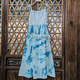 Aoschengko Tie-Dye-Hosentender-Kleid Yunnan immaterielles kulturelles Erbe blau handgefertigtes literarisches und künstlerisches Reisefotografie-Outfit von Frauen
