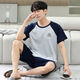 
Hengyuanxiang 2025 new pajamas men's summer short-sleeved shorts pure cotton thin large size fat plus larger pullover home clothing XM6906A short-sleeved shorts suit Men's L 100-125Jin [Jin equals 0.5 kg]