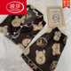 Langsha 2025 Pyjamas en deux pièces pour femmes, Ice de glace d'été Soil à manches courtes cardigan imprimé cool sentiment pour faire du lapin à la maison sucré des étudiants 694-doublé