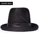 Charles Worth genuine leather hat men's autumn and winter new sheepskin hat gentleman jazz hat middle-aged and elderly dad hat casual hat black L (55-56cm)