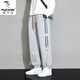 Woodpecker (TUCANO) Extra Large Size Casual Pants Men's Autumn and Winter Trendy Loose Plus Fat Plus Fatty 300Jin Jin is equal to 0.5kg Velvet sports casual sweatpants FJB621-BM108 black 6XL 220-240Jin Jin is equal to 0.5kg