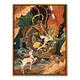 三栖虎敦煌神兽九彩神鹿数字油画2024新款diy填色画手工手绘填充丙烯画 SJ14756 60*80cm绷好加厚内框+外框