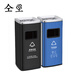 
Tongfeng with ashtray classification fruit peel box stainless steel square direct throw commercial garbage can community commercial center trash can 640*265*695mm