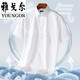 CEO YAGEOL Summer Camisa de manga corta de verano de mediana edad de mediana edad.