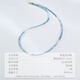 COASZE Qingya Aquamarine Necklace Women's 18k Gold Beaded Necklace Clavicle Chain Colorful Gift for Girlfriend Aquamarine Necklace 40cm