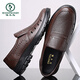 Woodpecker Sandals for men's summer new genuine leather casual leather shoes for men's toe layer cowhide hollow hole shoes soft sole dad's shoes 7029 brown hollow style 39