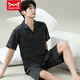 Catman (Miiow) Pyjamas Herren Sommer kurzärmelige Kurzfilme der Sommer-Männer-Männer-Stil können an der Außenseite locker und lässig und locker in großer Größe 6624 Männerstil 5xl Standard (260jin [Jin entspricht ca. 0,5 kg])) getragen werden.