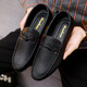 Changxiang Huili Herren Beans Schuhe koreanische Version der geschäftlichen Arbeit lässige Lederschuhe atmungsaktiv und vielseitig ohne Rutsch einstufige Männerschuhe 2025 Sommer D826 Black 39