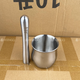 Clang 316 stainless steel garlic pounder household grinding and pounding device stone mortar mashing jar mortar garlic mortar garlic mashed artifact 316 stainless steel multifunctional drum-shaped garlic pounder