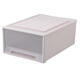 Gabinete de almacenamiento de cajones de cajones de Sanqihu, caja de almacenamiento de gabinete de ropa, caja de almacenamiento de bocadillos de plástico, caja de clasificación, caja de almacenamiento de vestuario doméstico, E3923 profundo 45 ancho 39 altura 23 paquete de cuatro transparentes