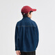 Balabala children's shirt boys and girls long-sleeved big children 2025 new autumn clothing cotton denim fashionable and versatile denim dark blue 88301 120