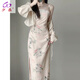 
New Chinese style retro Chinese style suspender dress with two-piece suit gentle slim long skirt summer new style 2025 small person 9273 [Set] S