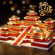 Compatible avec LEGO Tiananmen National Trend Building Blocs Buildings Afang Palace Toys, minuscules particules assemblées blocs de construction Modèle Cadeau [modèle acrylique] Tiananmen de taille moyenne 3888 Particules + couverture acrylique + couleur