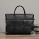 Walker Shop men's briefcase [selected first layer cowhide] 2025 new large-capacity briefcase business handbag black (height 28*width 38*thickness 7cm) 14 inches