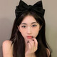Oversized bow headband for women, high-end Internet celebrity face wash hairband, simple and versatile outdoor hairband, black bow headband