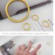 Slightly gifted gold-coated silver ancient method inheritance plain ring ring for three lives and three generations couple ring light luxury tail ring fashion holiday gift No. 6 plain ring ancient method ring gold about 0.1