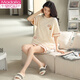 
Modal pajamas for women, summer pure cotton pajamas set shorts, spring and autumn style, summer style, can be worn outside home clothes set, women, ZH-9856# shorts, L (100-120Jin [Jin equals 0.5 kg])