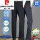 Pierre Cardin Pantalones casuales Masculinos del verano Mulberry Seda Casual Pantalones largos largos de mediana edad y ancianos Pantalones sueltos de hombres sueltos azul marino 9901 [verano] delgado 29 [circunferencia de la cintura 2 pies 2]