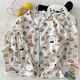 Niedlicher Crayon Shin-Yun-Baumwollpyjamas für Frauen dreiteilige Sommer-Strickjacke Cartoon Home Clothing Set JHX-9901J#Pink Bian Mike M Empfohlen 80-100