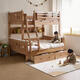 Sanqi Tiger Pure Kinderbett Bett Bett Bett Bett mit Etagenbett Schwester-S-Form Aufbewahrungsbett DW7027 Gummiholz ​​Kinderbett mit Bett ohne Bettbuchhandel 1500 mm*1900 mm