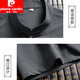 Pier Cardina Dad Summer 2025 Nouveau grand-père à manches courtes de style chinois Chinois Tang Tang Vêtements de soie Give de la fête des pères Costume gris foncé [Top + pantalon] S 165 / 3890-115Jin [Jin est égal à 0,5 kg]