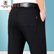 
AEMAPE American Apple Black Jeans Men's Summer Thin Loose Straight Middle-aged Daddy's Pants High Waist Casual Pants 983 Smoke Gray 36 (2.8 feet)