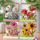 Chaolechuang Compatible con la caja de flores LEGO Bloque de construcción inmortal en maceta Bloqueo de girasol Toyadores de ensamblaje para niños para mujeres 7374: la caja de flores se puede extraer - Blue Star Flower Secret Word